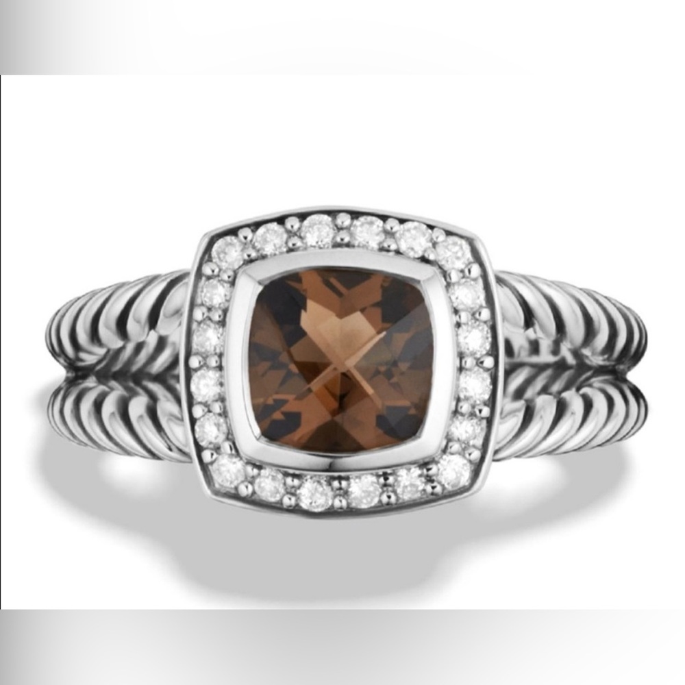 David Yurman Petite Albion Ring- Smoky Quartz